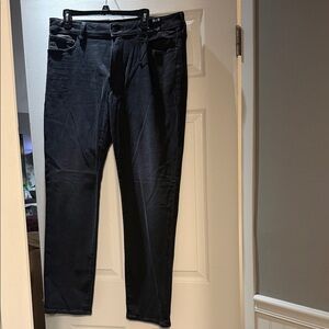 Express Black Jeans with Gray Waistband Detail